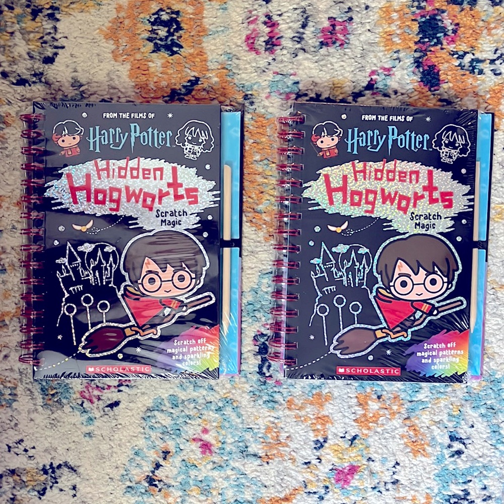 Scholastic Harry Potter Scratch Magic Art Books (2)